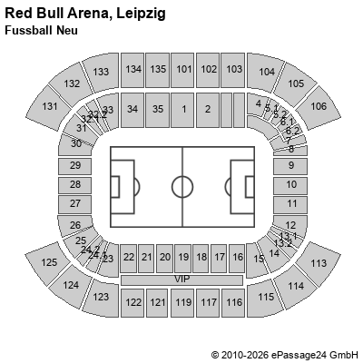 Saalplan Red Bull Arena, Leipzig, Deutschland, Fussball Neu
