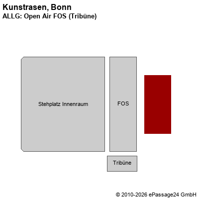 Saalplan Kunstrasen, Bonn, Deutschland, ALLG: Open Air FOS (Trib&uuml;ne)