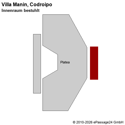 Saalplan Villa Manin, Codroipo, Italien, Innenraum bestuhlt