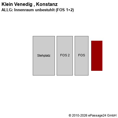 Saalplan Klein Venedig , Konstanz, Deutschland, ALLG: Innenraum unbestuhlt (FOS 1+2)